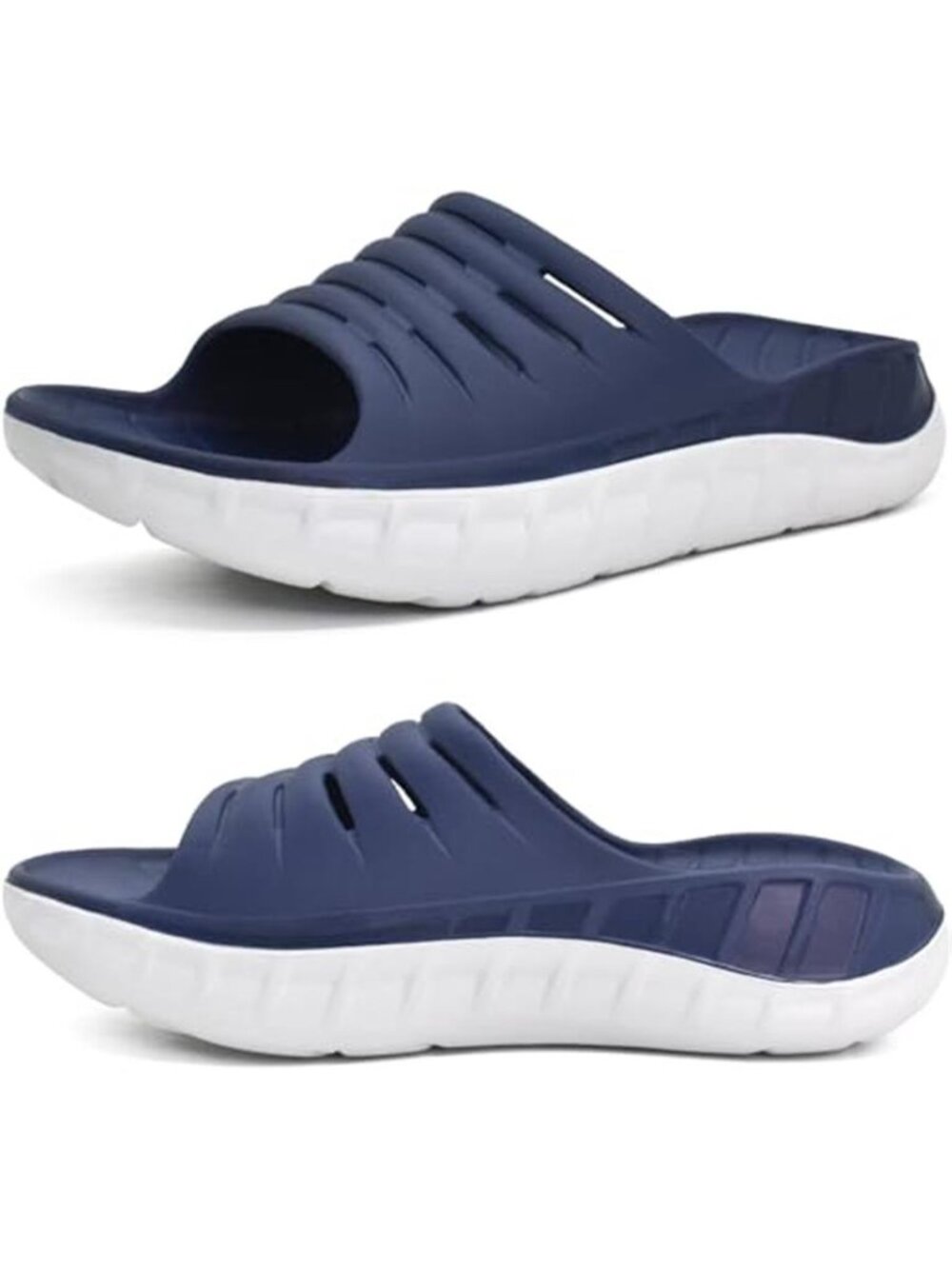 New Mens Recovery Sandals Orthotic Arch Support Open Toe Sport Slides Thick